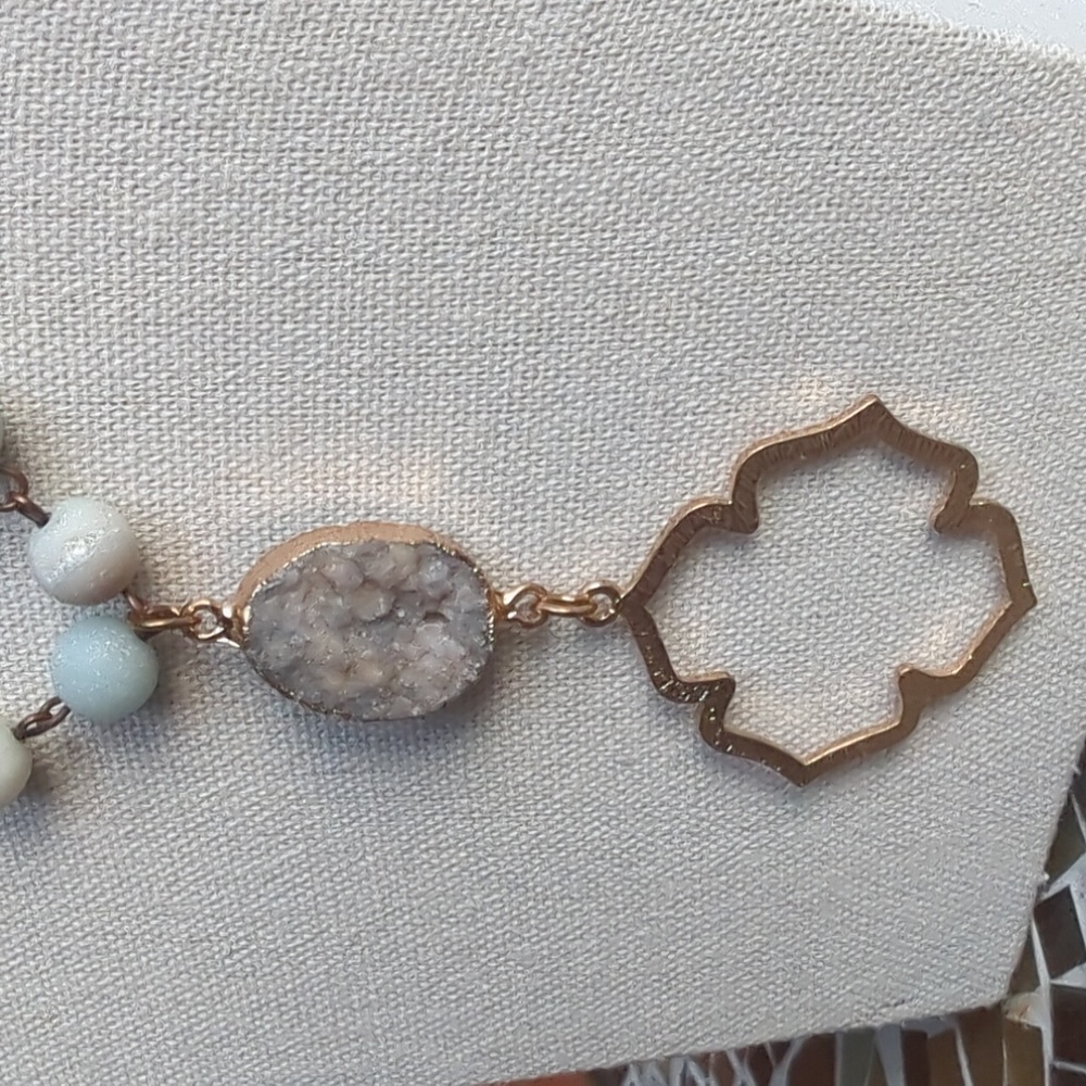 Amazonite Stone Pullover Necklace 32" - image 2